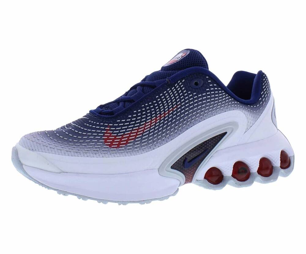 NEW NIKE big kid's air max dn shoes in white/blue void/blue void/sport red